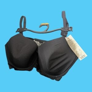 38D Black T-Shirt Bra with Light Padding